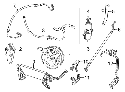 2021 Ram 2500 P/S Pump & Hoses, Steering Gear & Linkage Power Steering Return Diagram for 68402331AE