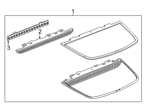 2014 Chevrolet Caprice High Mount Lamps High Mount Lamp Diagram for 92155454