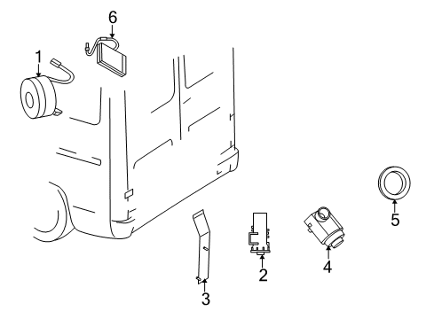 2006 Dodge Sprinter 2500 Electrical Components Module-Parking Assist Diagram for 5120828AA