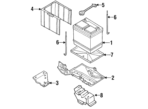 1994 Nissan Quest Battery Cable Assy-Battery Earth Diagram for 24080-0B000