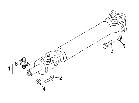 2017 Nissan Titan XD Drive Shaft - Rear Bolt Diagram for 37120-5X00A