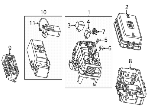 2021 Cadillac CT5 Fuse & Relay Side Cover Diagram for 84647480