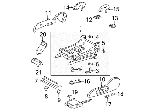 2003 Lexus ES300 Power Seats Seat Switch Diagram for 84922-30210