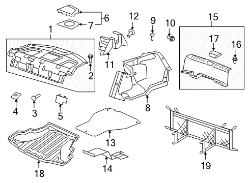 2012 Honda Accord Interior Trim - Rear Body Lining Assy., R. Trunk Side *NH85L* (GRAY ELEVEN) Diagram for 84601-TA0-A01ZA