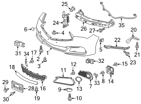 2018 Acura TLX Automatic Temperature Controls Sensor Assembly, Ambient Diagram for 80525-T2F-A01