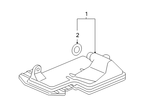 2012 Acura RDX Automatic Transmission Strainer Assembly (Atf) Diagram for 25420-RWE-014