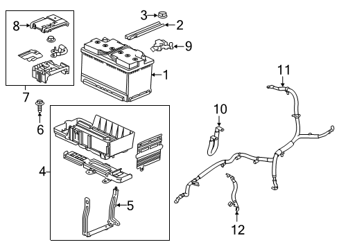 2019 Buick Envision Battery Positive Cable Diagram for 84372741