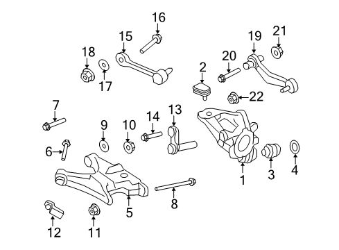 2013 BMW X6 Rear Suspension, Lower Control Arm, Upper Control Arm, Ride Control, Stabilizer Bar, Suspension Components Support-Bearing Flange Diagram for 33526788778