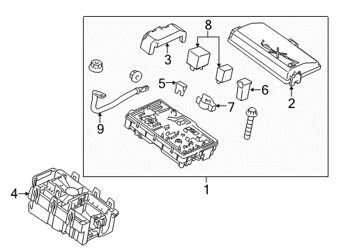 2014 Buick Verano Fuse & Relay Block Asm-Front Compartment Fuse Diagram for 22938539