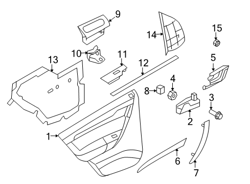 2010 Chevrolet Aveo Rear Door Inner Weatherstrip Diagram for 96649789