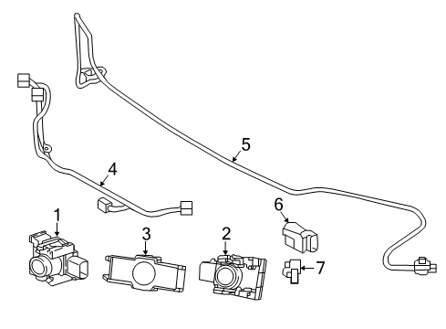 2020 Lexus LC500 Parking Aid Computer Assy, Clear Diagram for 89340-11010