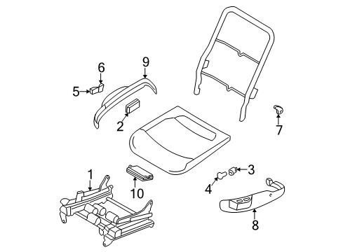 2000 Dodge Intrepid Tracks & Components Switch-Heated Seat Diagram for QP36LAZAD