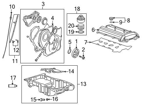 2006 Saturn Ion Filters Tube Asm, Oil Level Indicator Diagram for 12583153