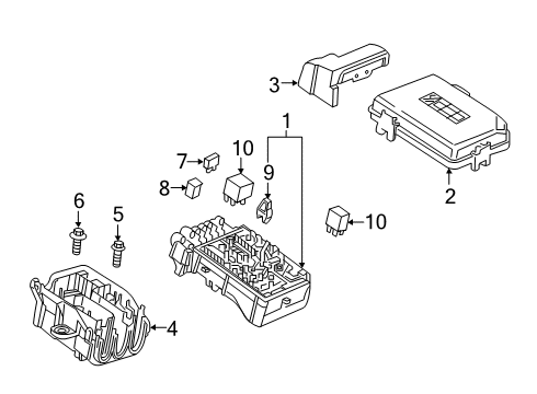 2019 Buick Envision Fuse & Relay Fuse & Relay Box Diagram for 84423753