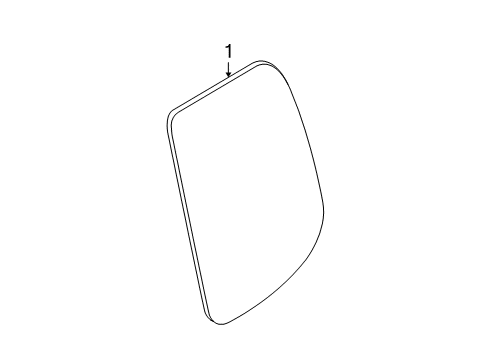 2008 Nissan Frontier Rear Door - Glass & Hardware Glass Assembly-Rear Door Window, L Diagram for 82301-EA80A