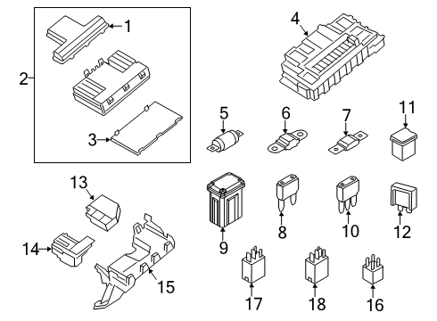 2019 Ford Fusion Fuse & Relay Maxi Fuse Diagram for DG9Z-14526-F