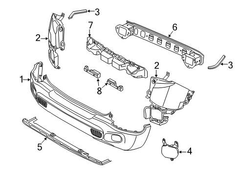 2022 Jeep Renegade Bumper & Components - Rear APPLIQUE-FASCIA Diagram for 6XJ19RXNAA