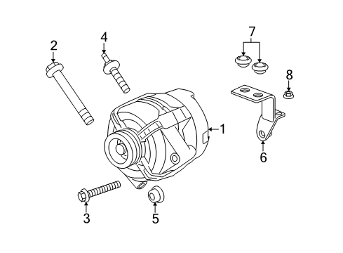 2010 Saturn Vue Alternator Alternator Diagram for 84009365