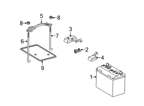 2003 Lexus GX470 Battery Positive Cable Diagram for 82122-3D160