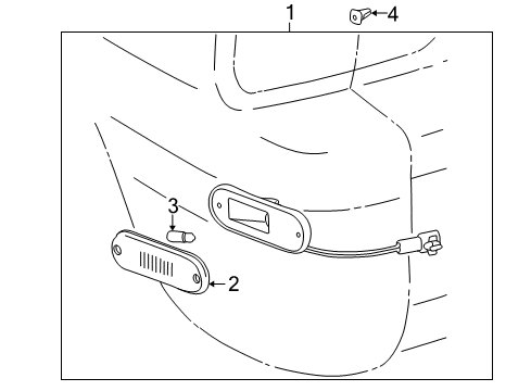1996 Toyota RAV4 Bulbs Lens Diagram for 81761-42010
