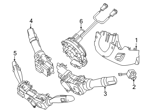 2016 Kia Cadenza Switches Switch Assembly-WIPER Diagram for 934203R105