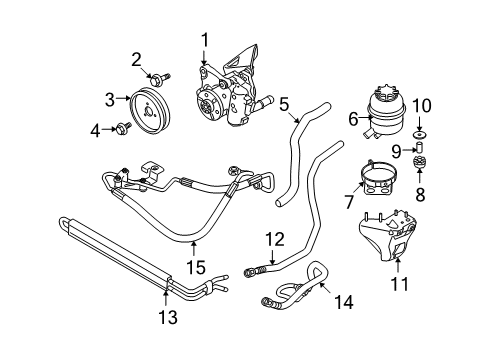 2010 BMW 328i xDrive P/S Pump & Hoses, Steering Gear & Linkage Power Steering Pump Diagram for 32416783286
