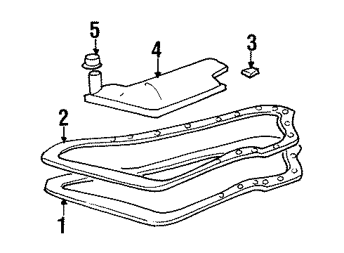 1995 Oldsmobile Achieva Automatic Transmission Pan Gasket Diagram for 8678168