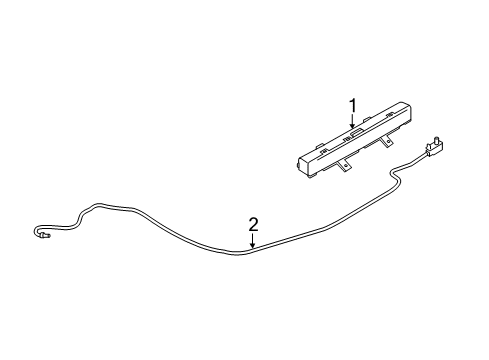 2015 Infiniti Q70 High Mount Lamps Wire Harness Diagram for 26551-1MA0B