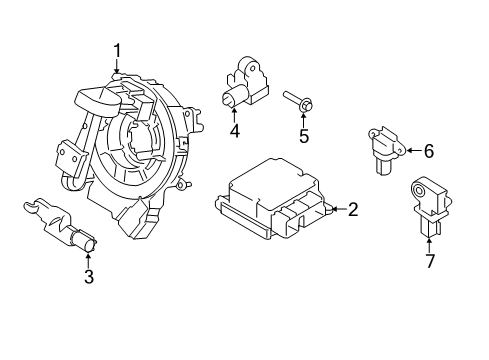 2020 Lincoln Navigator Air Bag Components Clock Spring Diagram for JL7Z-14A664-B