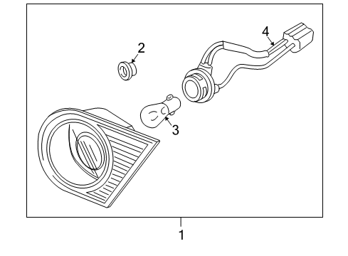 2004 Kia Amanti Bulbs Lamp Assembly-Rear Combination Diagram for 924023F060