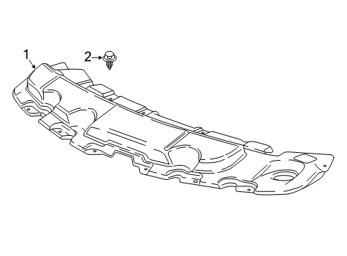2022 Buick Enclave Splash Shields Sight Shield Diagram for 84812150