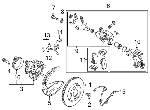 2021 Hyundai Ioniq Rear Brakes WIRING-E.P.B CONN EXTN, RH Diagram for 59796-G2100