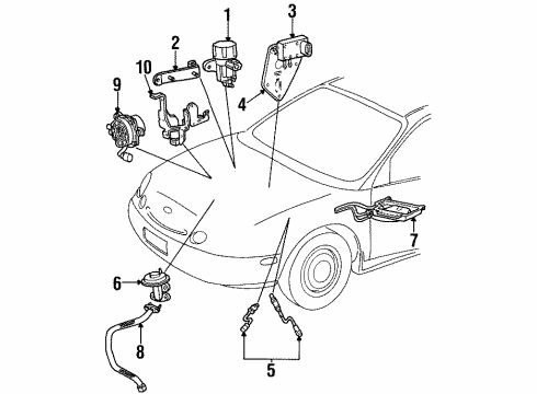 1997 Ford Taurus Powertrain Control ECM Diagram for F6PZ-12A650-CZD