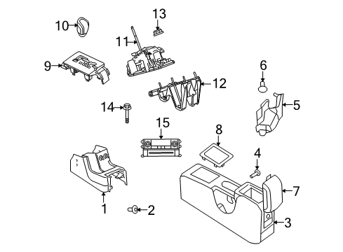 2009 Dodge Journey Gear Shift Control - AT Panel-Close Out Diagram for 5023899AA