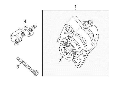 2001 Toyota Tundra Alternator Pulley Diagram for 27411-42010