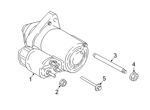 2021 Ford EcoSport Starter Mount Stud Diagram for -W719500-S450