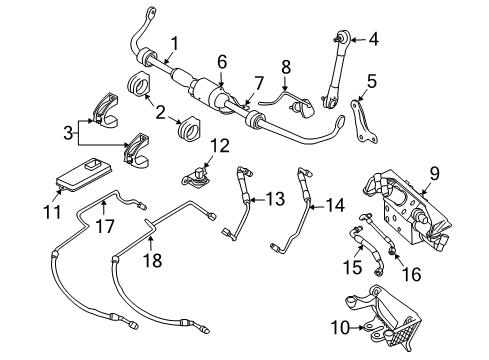 2007 BMW 650i Stabilizer Bar & Components - Front Vent Pipe Diagram for 37106767545