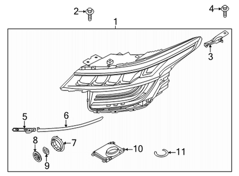 2021 Kia Seltos Headlamps Pad Diagram for 92111Q5000