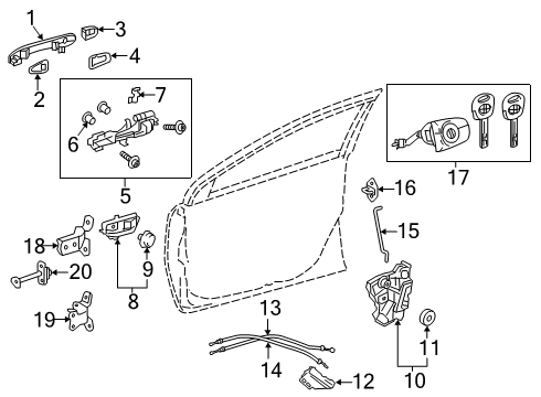 2020 Toyota Corolla Front Door Window Switch Diagram for 84810-12120