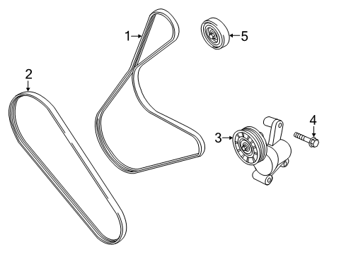 2018 Ford Escape Belts & Pulleys Serpentine Belt Diagram for F1FZ-8620-A