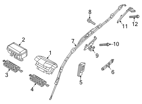 2018 Jeep Cherokee Air Bag Components Sensor-Pressure Diagram for 56038976AA