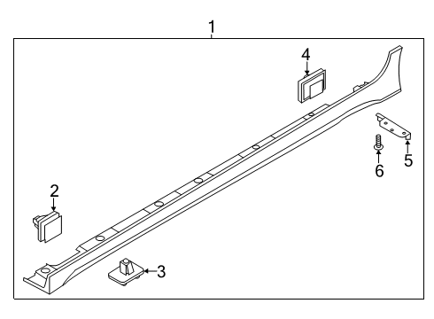 2019 Hyundai Elantra Exterior Trim - Pillars, Rocker & Floor Plug-Push On Type Diagram for 17327-26000-B