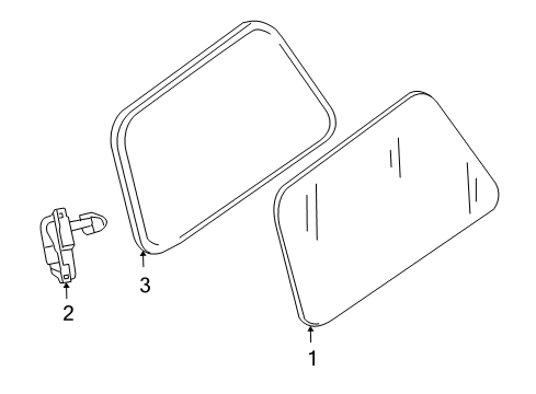 2009 Infiniti QX56 Quarter Window Weatherstrip-Quarter Window, RH Diagram for 83352-ZQ00A