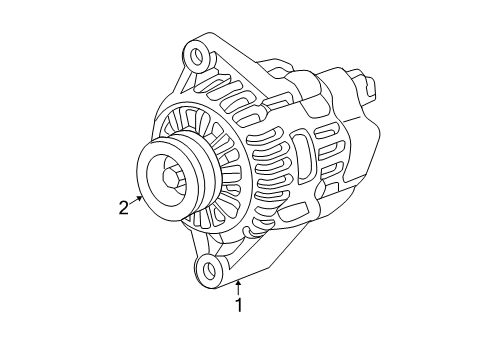 2015 Honda Fit Alternator Pulley Diagram for 31141-5R0-004