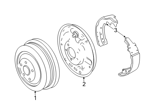 1997 Dodge Dakota Rear Brakes Plate-Brake Backing Diagram for 4882807