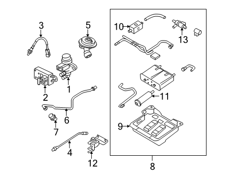 2005 Ford Crown Victoria Emission Components Purge Solenoid Diagram for 6W7Z-9C915-A