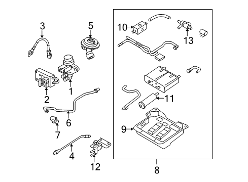 2003 Ford Crown Victoria Powertrain Control ECM Diagram for 3U7Z-12A650-AMB