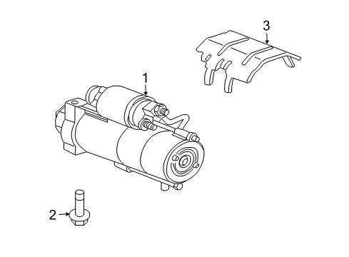 2008 Hummer H3 Starter Starter Asm, (Remanufacture)(Pg260D) Diagram for 19168041