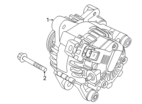 2021 Hyundai Sonata Alternator Alternator Assembly Diagram for 37300-2M420