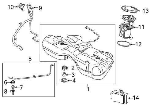 2020 BMW M760i xDrive Fuel Supply DELIVERY UNIT, RIGHT Diagram for 16119429642